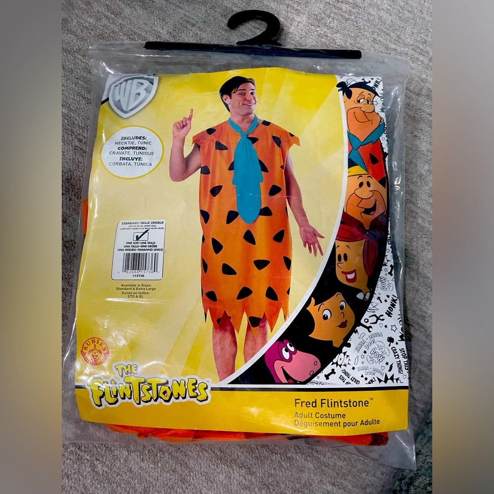 Fred Flintstone Adult Costume- standard (chest 42”, waist 30” -34”)